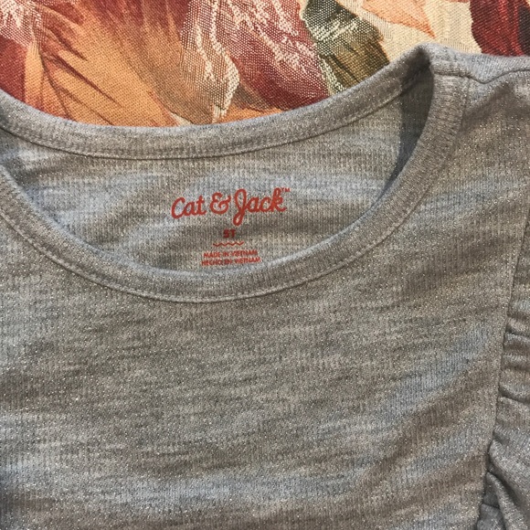 Cat & Jack long sleeved ruffle sweater shirt - Picture 6 of 7